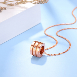 【网红爆款】壹仟俩 时尚款钻石小蛮腰吊坠套链 女真钻 送礼