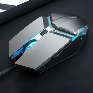 英菲克PW2金属机械电竞鼠标有线游戏专用牧马人电脑办公家用静音无声吃鸡宏cf穿越火线lol联想华硕戴尔笔记本