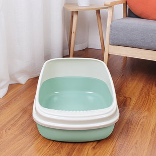 猫砂盆小号幼猫厕所半封闭式猫沙盆除臭防外溅屎盆猫咪砂盆子沙盘