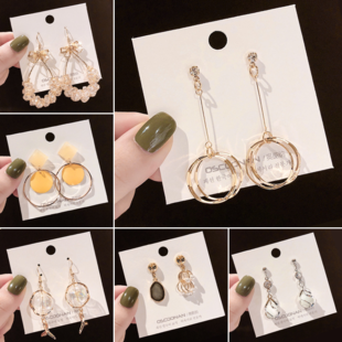 韩国时尚925银耳环2020年新款潮气质网红同款长款流苏小银针耳钉