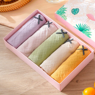 5条装 内裤女纯棉抗菌少女蕾丝日系性感透气女生无痕中腰三角短裤