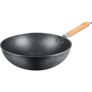 炊大皇繁星麦饭石色炒锅不粘炒菜锅家用炒锅省油不粘锅带通用