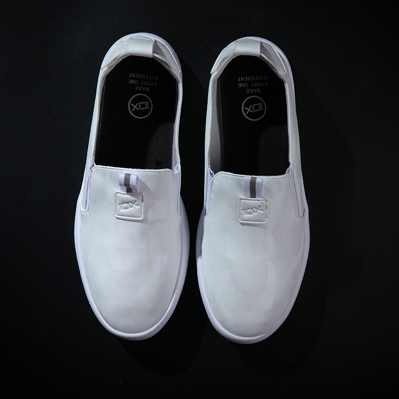 粗线条皮革版 白  男