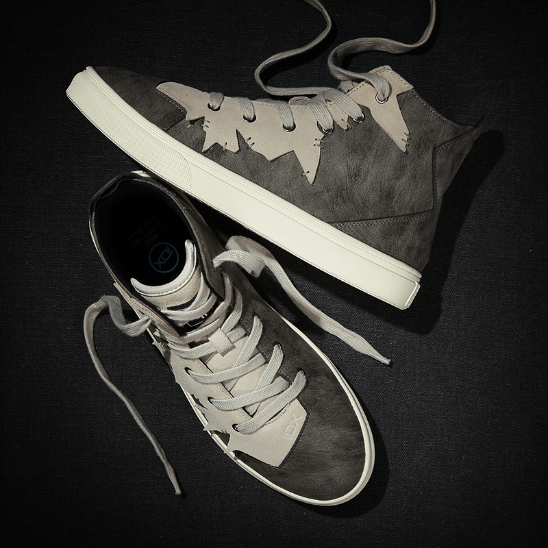 残尘 撕裂 灰色女款 高帮超纤秋冬靴