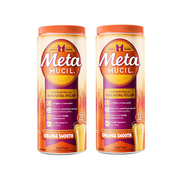 Metamucil 美达施 膳食纤维粉/代餐粉 香橙味 无糖 425g/瓶*2