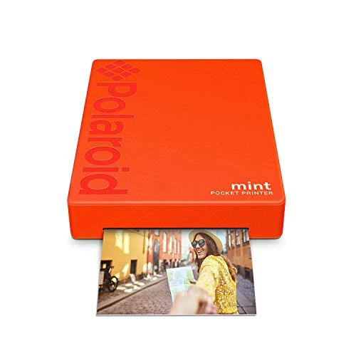 Polaroid Mint Pocket Printer W/ Zink Zero Ink Technology & Built-In Bluetooth for Android & iOS Devices - Red