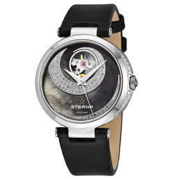 Grace Open Art Automatic Black Mother of Pearl Dial Ladies Watch
