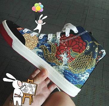 小上海 男女款 高帮涂鸦帆布鞋