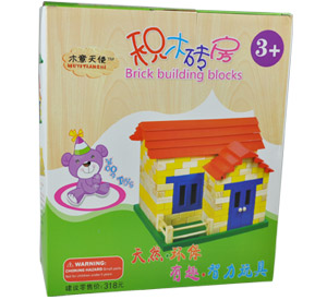 积木砖房-儿童益智小房子积木玩具